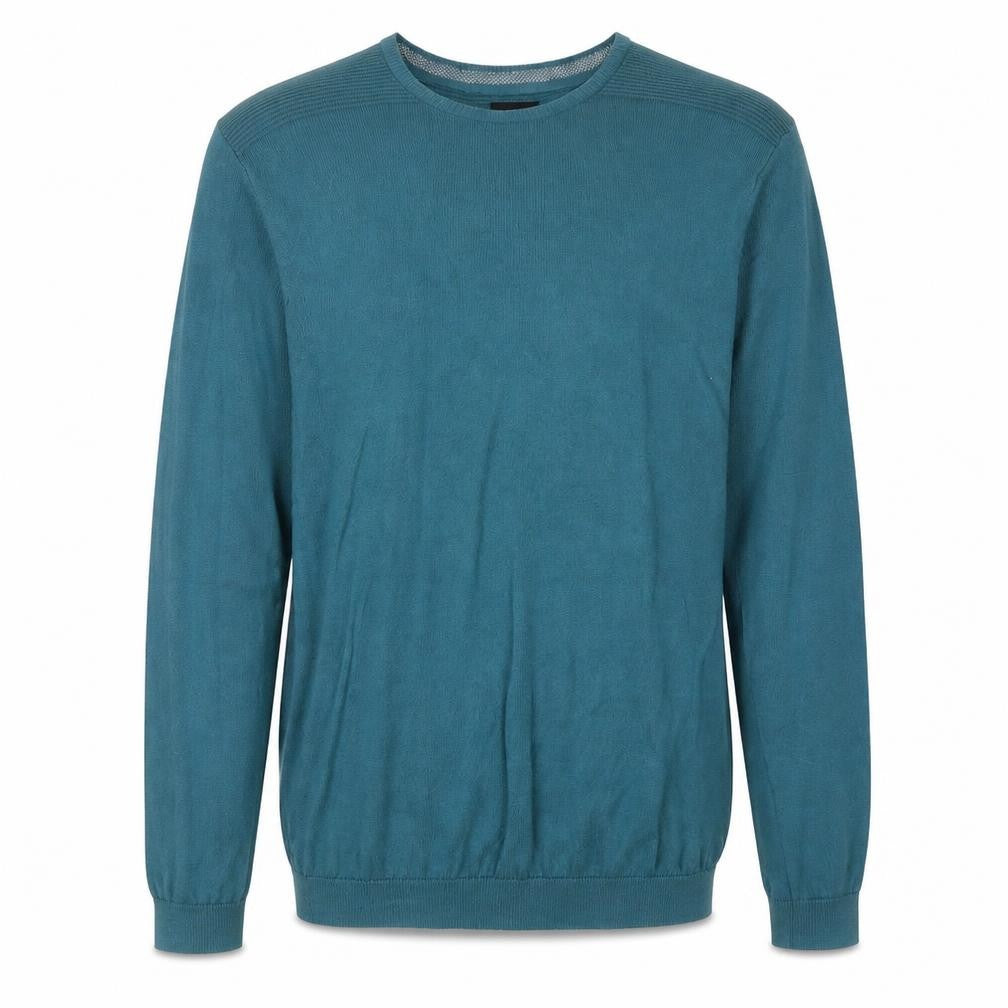 Burton Mens Green Round Neck Cotton Pullover Jumper Size M Long Sleeve