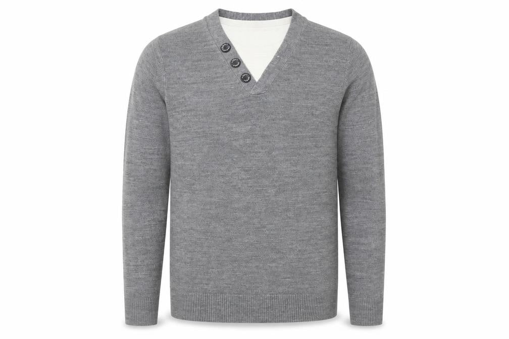NEXT Mens Grey Round Neck Acrylic Pullover Jumper Size S Long Sleeve