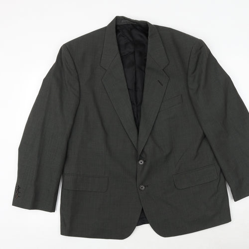 Charlton Gray Mens Green Polyester Jacket Suit Jacket Size 44 Regular