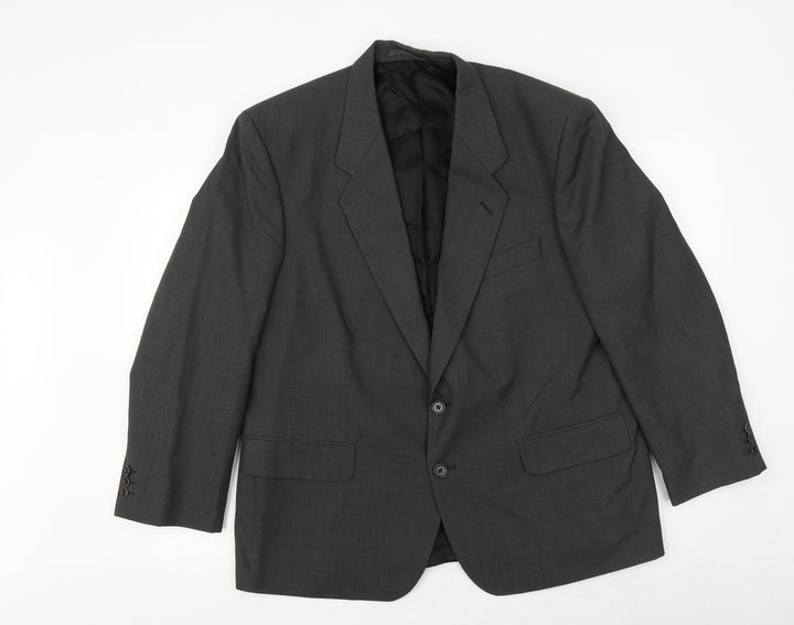 Charlton Gray Mens Green Polyester Jacket Suit Jacket Size 44 Regular
