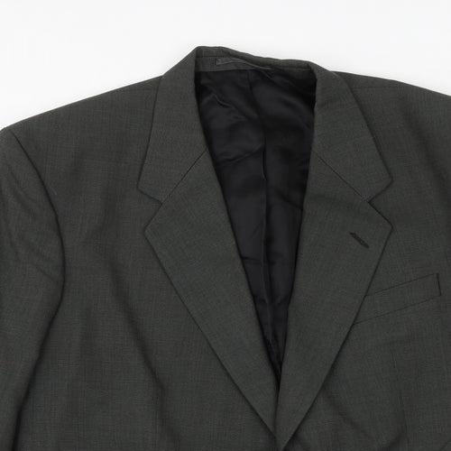 Charlton Gray Mens Green Polyester Jacket Suit Jacket Size 44 Regular