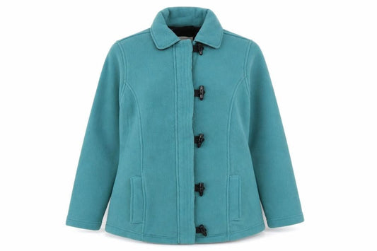 Front view of Tommy & Kate women’s green jacket, size UK 14, hook & loop