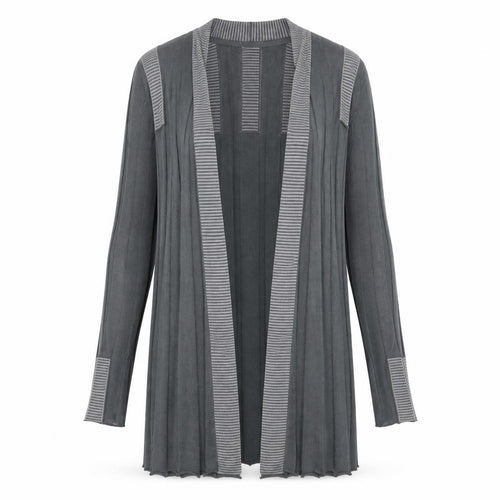 Marks and Spencer Womens Grey V-Neck Acrylic Cardigan Jumper Size 10