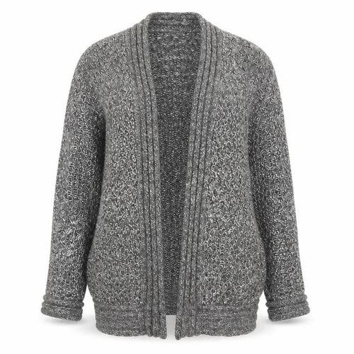 CC Womens Grey V-Neck Nylon Cardigan Jumper Size M