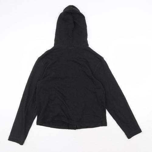 Crossroads Womens Black Cotton Full Zip Hoodie Size 10 Zip - Active