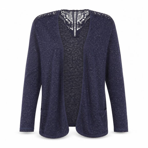 Marks and Spencer Womens Blue V-Neck Polyester Cardigan Jumper Size 12