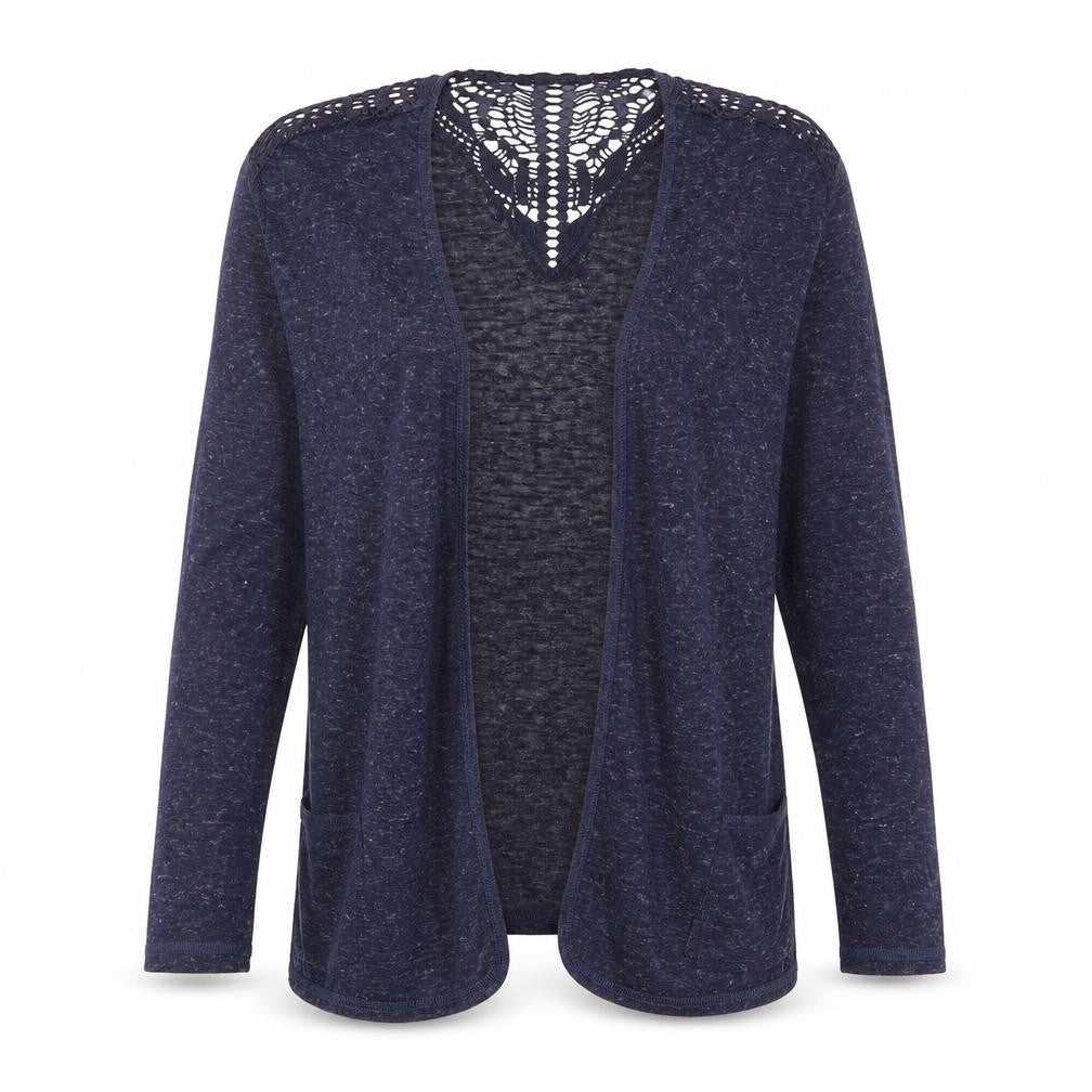 Marks and Spencer Womens Blue V-Neck Polyester Cardigan Jumper Size 12
