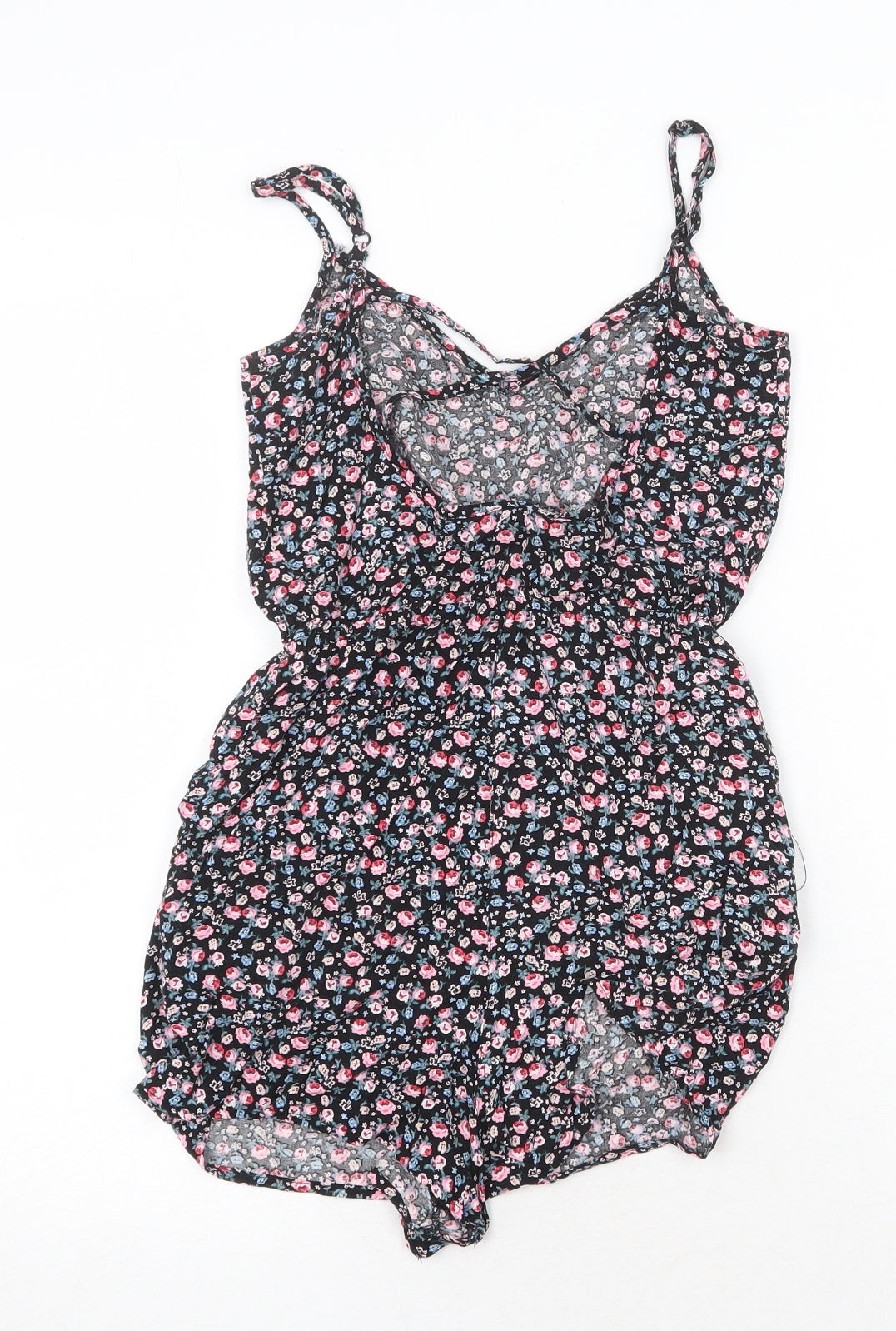 H&M Womens Multicoloured Floral Viscose Playsuit One-Piece Size 6 Pullover