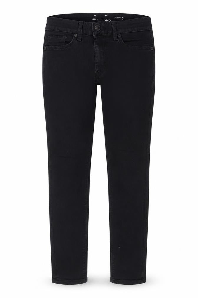 River Island Womens Black Cotton Straight Jeans Size 30 in Regular Zip