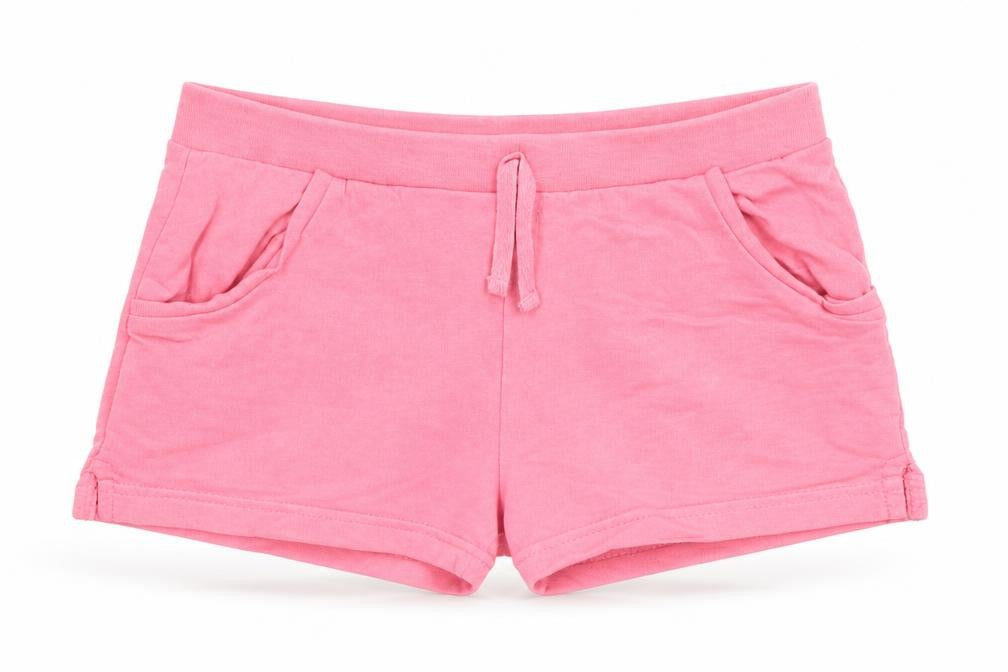 Basics Girls Pink Cotton Sweat Shorts Size 7-8 Years Regular Drawstring