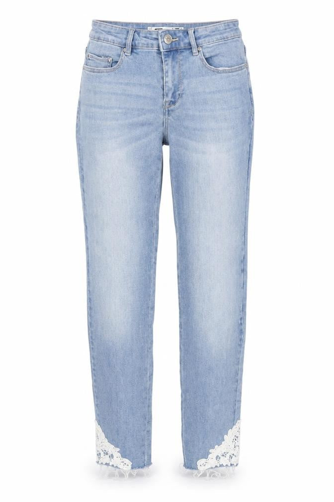 FB Sister Womens Blue Cotton Straight Jeans Size 27 in Regular Zip
