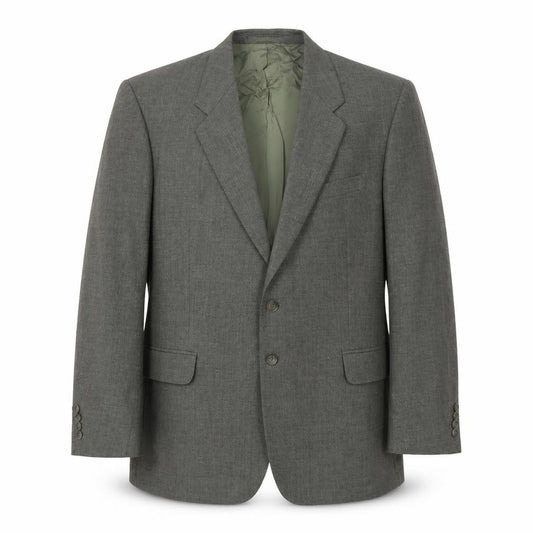 Front view of Marks & Spencer men’s grey polyester jacket suit jacket, size 44, regular