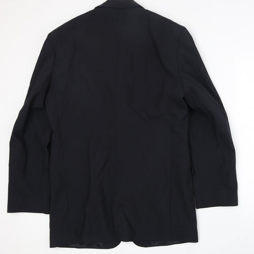 Marks and Spencer Mens Black Polyester Jacket Suit Jacket Size 40 Regular
