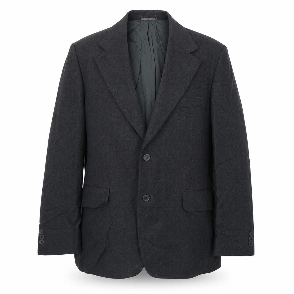 Front view of Marks & Spencer men’s grey wool jacket suit jacket, size 42, regular