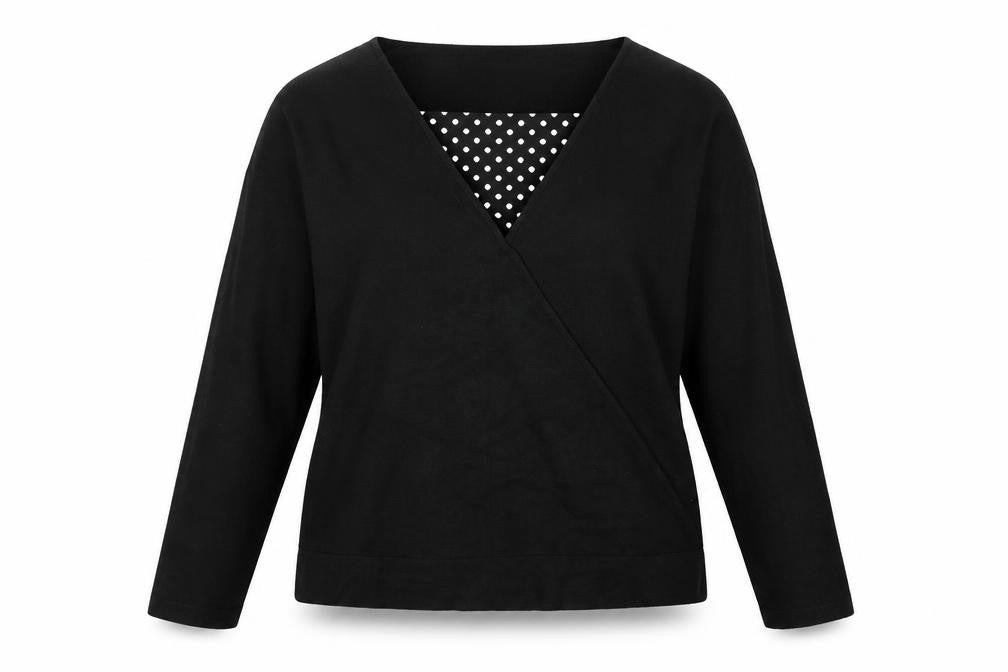 Bonmarché Womens Black V-Neck Acrylic Pullover Jumper Size XL