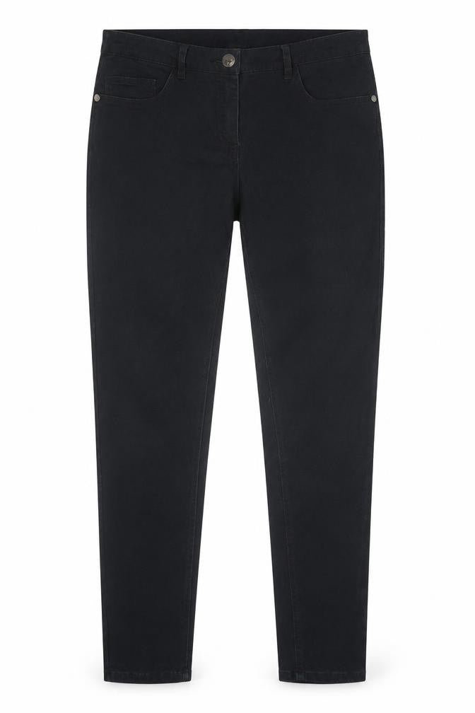 Avenue Womens Black Cotton Skinny Jeans Size M Regular Zip