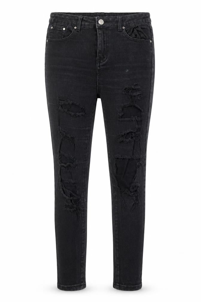 Boohoo Womens Black Cotton Skinny Jeans Size 10 Regular Zip
