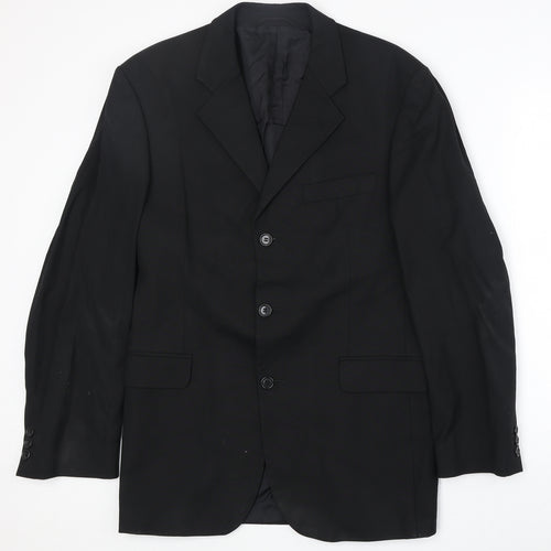 Burton Mens Black Polyester Jacket Suit Jacket Size 40 Regular