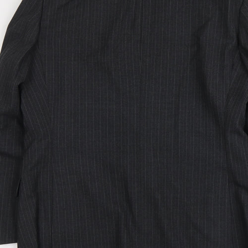 Marks and Spencer Mens Grey Striped Polyester Jacket Suit Jacket Size M Regular