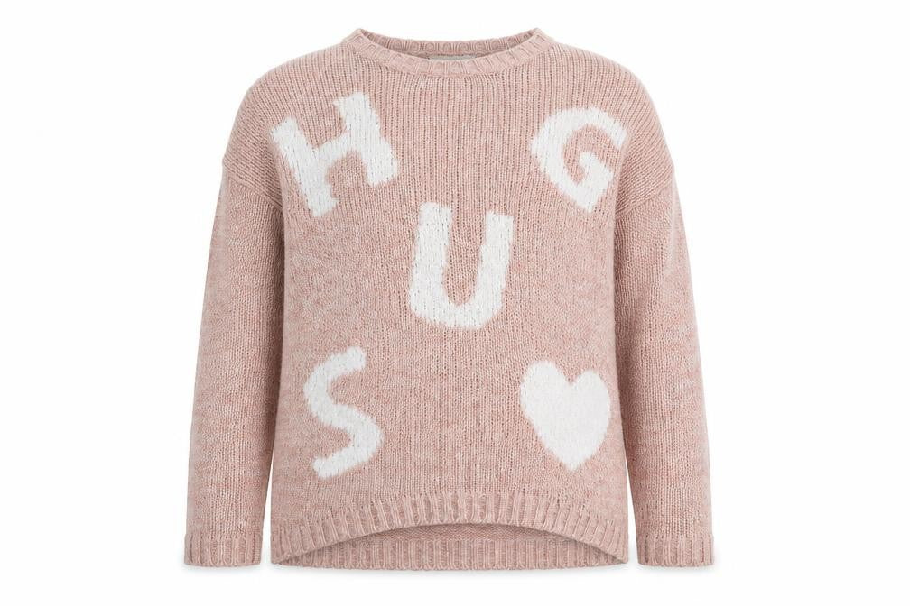 New Look Womens Pink Round Neck Acrylic Pullover Jumper Size 12 - Hugs Love