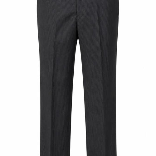 NEXT Mens Grey Striped Polyester Dress Pants Trousers Size 34 in L31 in Regular Button