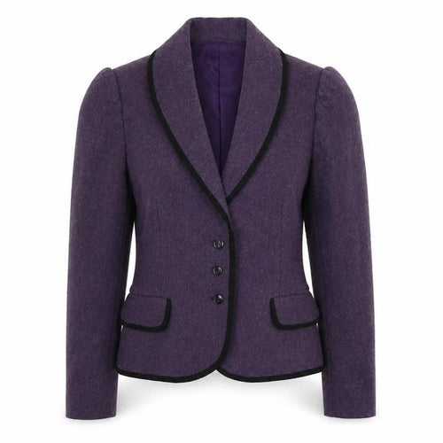 Country Casuals Womens Purple Wool Jacket Blazer Size 8