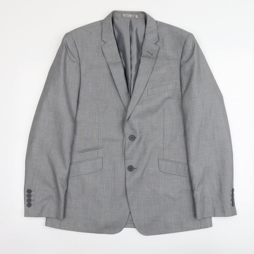 Butler And Webb Mens Grey Polyester Jacket Suit Jacket Size 40 Regular