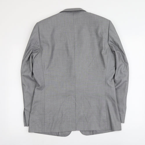 Butler And Webb Mens Grey Polyester Jacket Suit Jacket Size 40 Regular