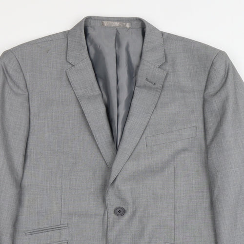 Butler And Webb Mens Grey Polyester Jacket Suit Jacket Size 40 Regular