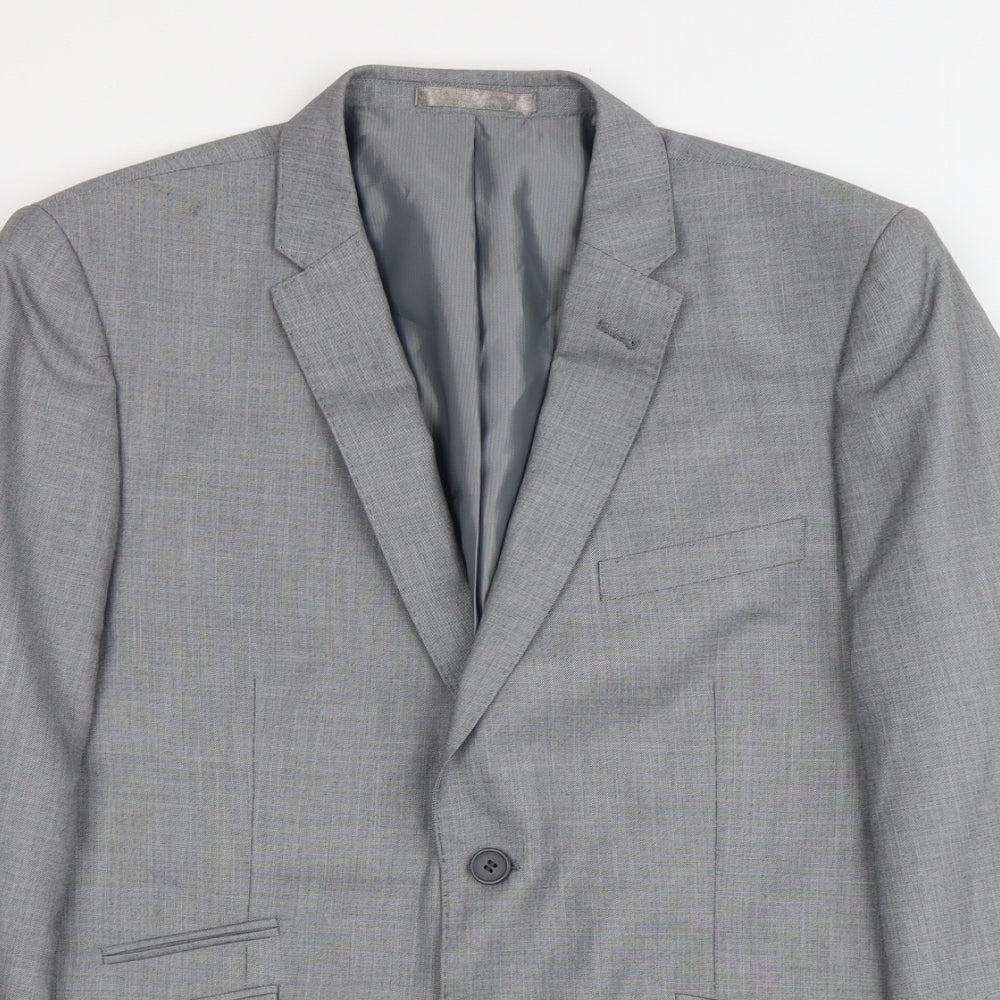 Butler And Webb Mens Grey Polyester Jacket Suit Jacket Size 40 Regular
