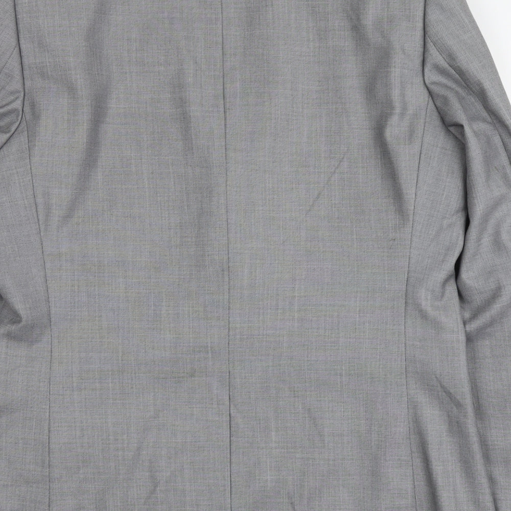 Butler And Webb Mens Grey Polyester Jacket Suit Jacket Size 40 Regular