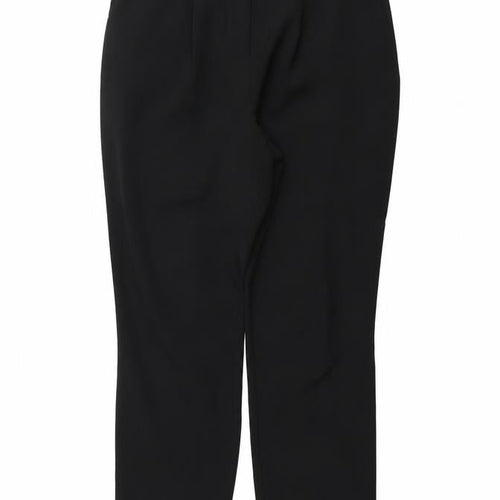 Dorothy Perkins Womens Black Polyester Trousers Size 12 L28 in Regular Button