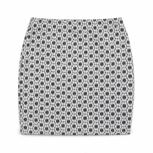 New Look Girls Grey Geometric Polyester Bandage Skirt Size 12-13 Years Regular Pull On