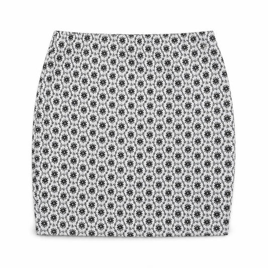 New Look Girls Grey Geometric Polyester Bandage Skirt Size 12-13 Years Regular Pull On