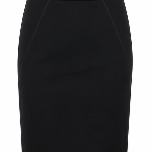 Alex&Co Womens Black Modal A-Line Skirt Size 14 Zip