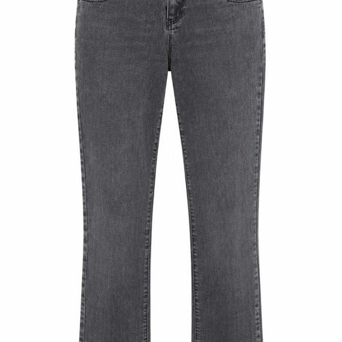 Dorothy Perkins Womens Grey Cotton Straight Jeans Size 10 Regular Zip
