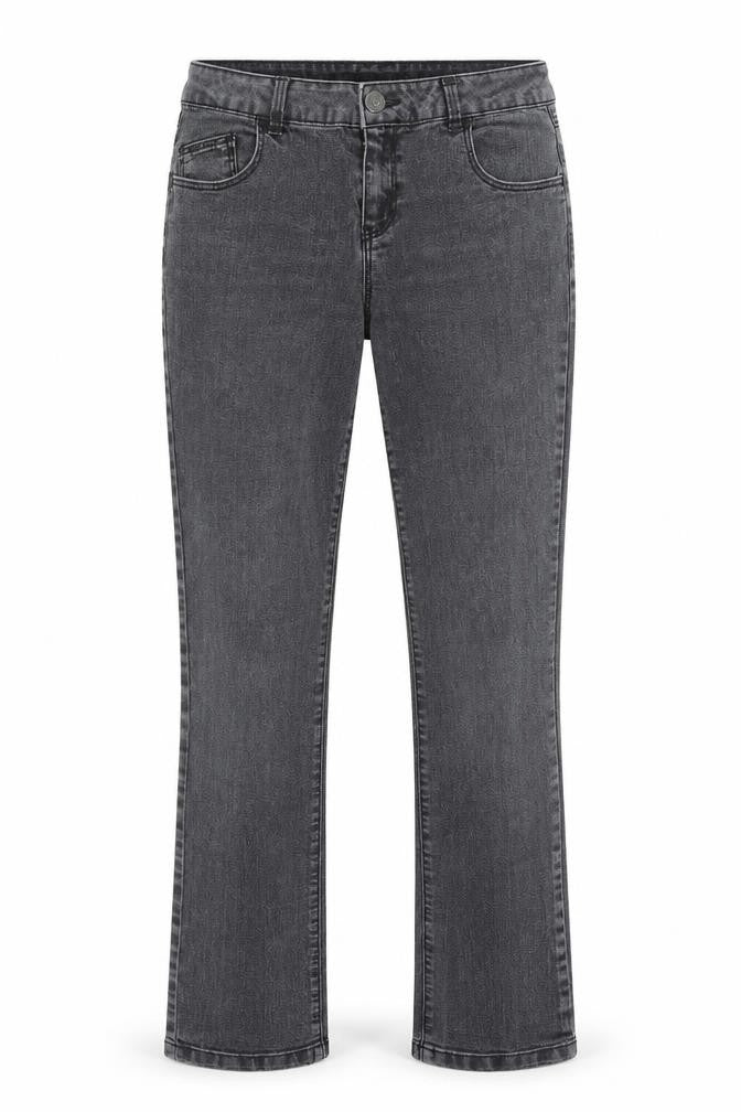 Dorothy Perkins Womens Grey Cotton Straight Jeans Size 10 Regular Zip