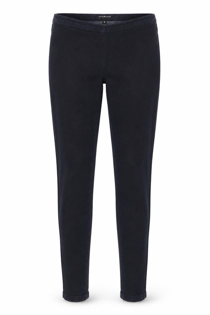 Front view of Ware Denim women’s blue cotton skinny jeans, size UK 12, regular zip