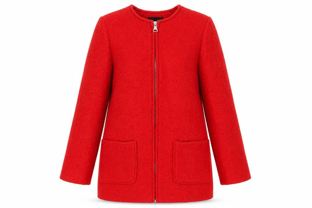 New Look Womens Red Jacket Size 10 Zip