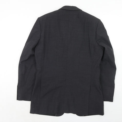 Burton Mens Grey Polyester Jacket Suit Jacket Size 38 Regular