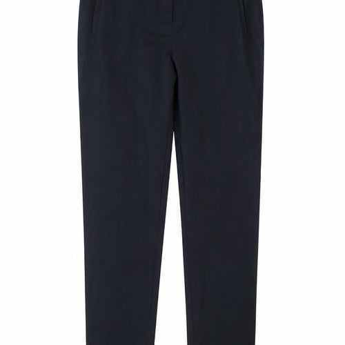 Topshop Womens Blue Polyester Dress Pants Trousers Size 8 Regular Hook & Eye