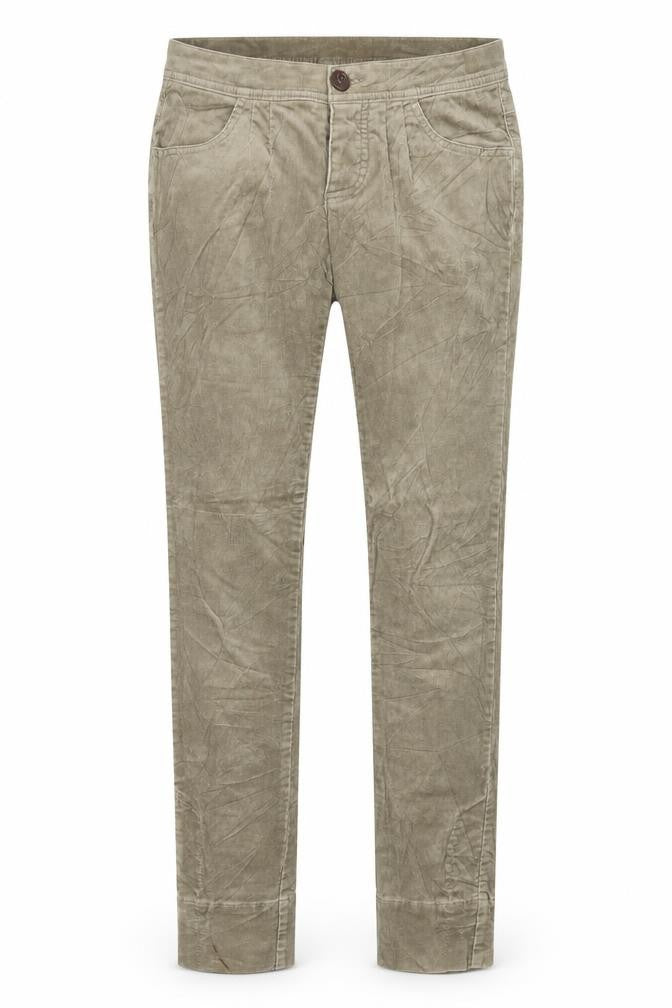 United Colors of Benetton Womens Beige Cotton Trousers Size 28 in Regular Zip