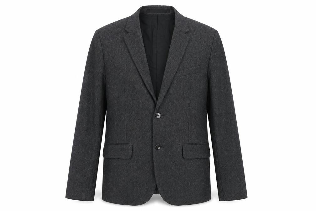 Front view of Gap men’s grey wool jacket suit jacket, size 38, regular