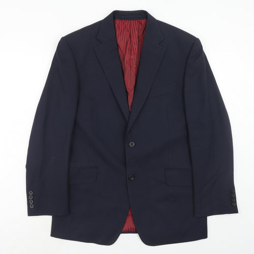 Marks and Spencer Mens Blue Wool Jacket Suit Jacket Size 38 Regular