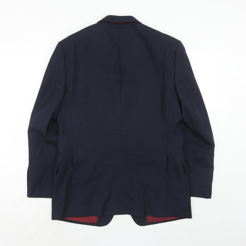 Marks and Spencer Mens Blue Wool Jacket Suit Jacket Size 38 Regular