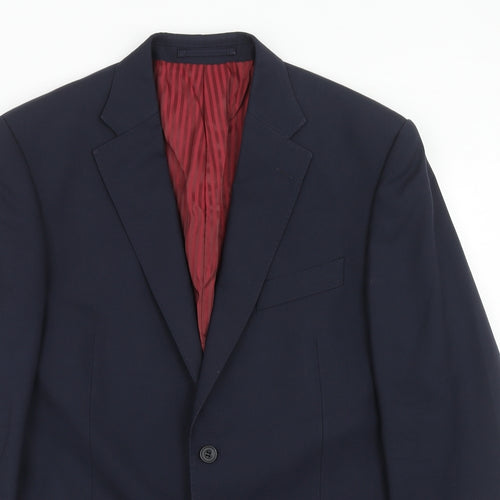 Marks and Spencer Mens Blue Wool Jacket Suit Jacket Size 38 Regular