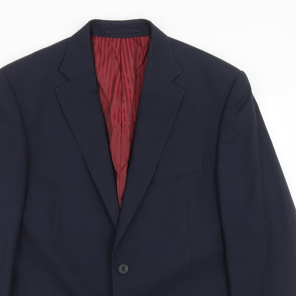 Marks and Spencer Mens Blue Wool Jacket Suit Jacket Size 38 Regular