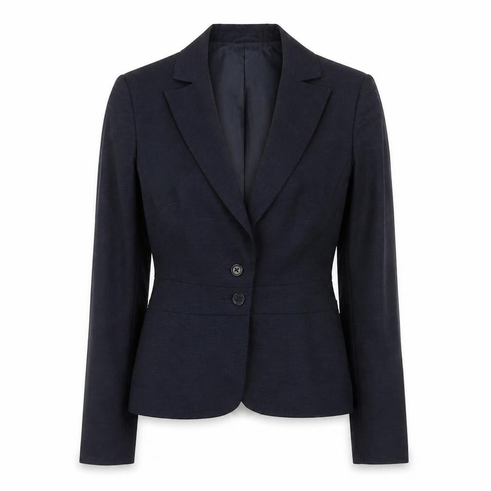 COCOC Womens Blue Polyester Jacket Suit Jacket Size 8