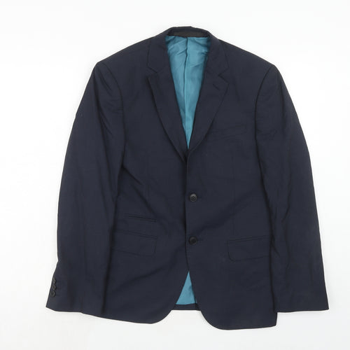 Marks and Spencer Mens Blue Polyester Jacket Suit Jacket Size 36 Regular