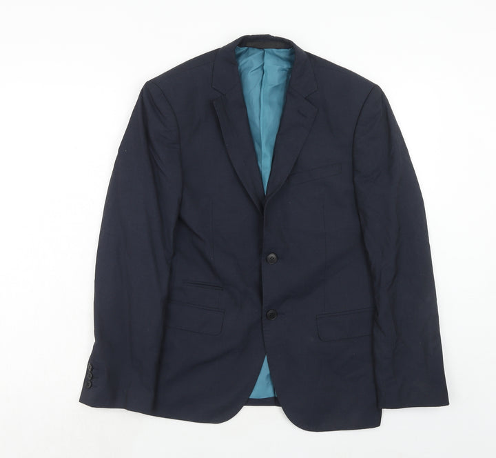 Marks and Spencer Mens Blue Polyester Jacket Suit Jacket Size 36 Regular